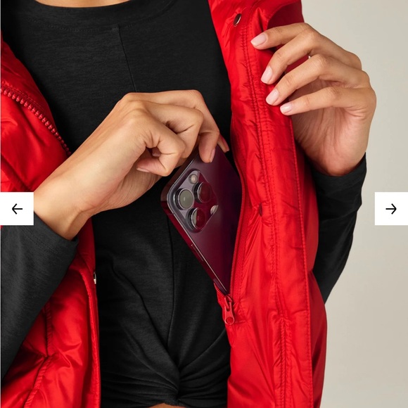 Beyond Yoga Red Puffer Vest - Picture 5 of 5